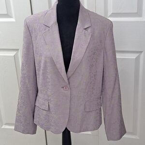 NWT Rena Rowan Floral Lavender & Green Embossed Jacket    Size 16